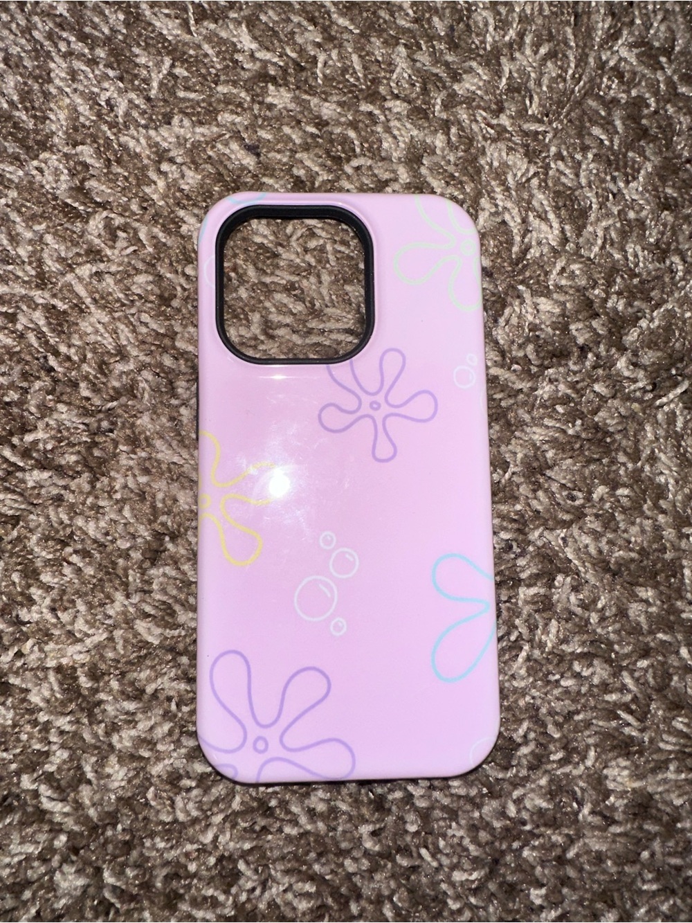SpongeBob clouds pink phone case iPhone 14 pro